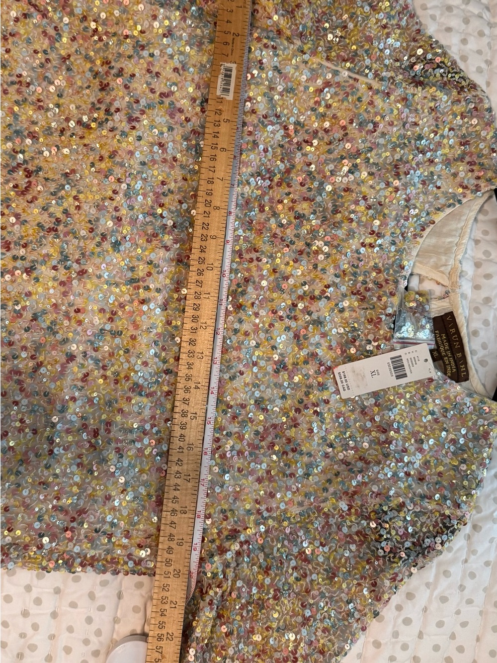 Anthropologie / Varun Bahl Short-Sleeve in Multicolor Sequin - Picture 15 of 16